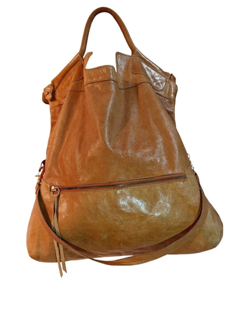 ANNA CORINNA Mid City Leather Tote Large Handbag in Cognac - Picture 3 of 16